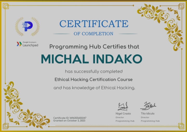 ethical hacking certificate