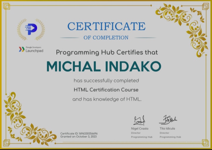 HTML certification